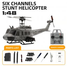 RCERA C032 UH-1ヒューイ汚し塗装RTF ★技適付送信機付セット　